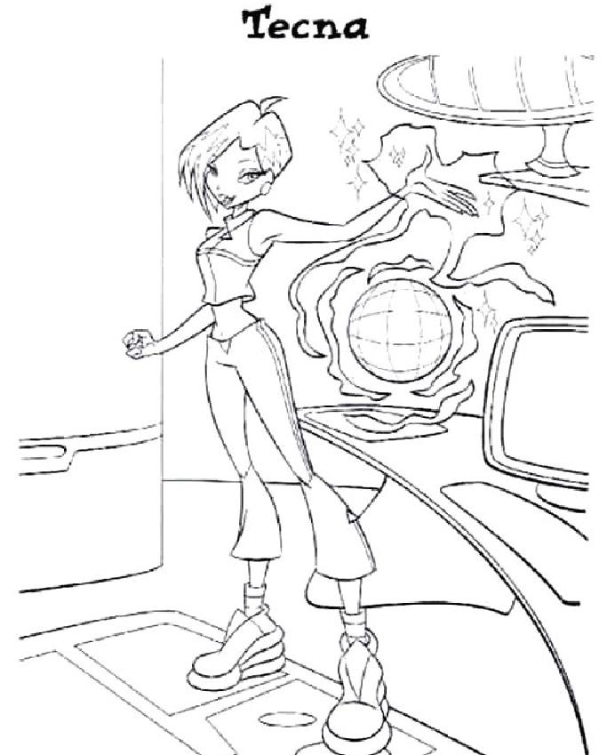 coloriage winx tecna